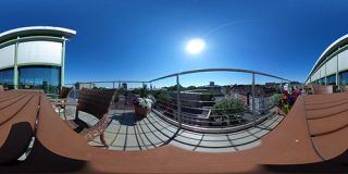 Unsere Aussicht vom Balkon in der 360° Grad-Ansicht